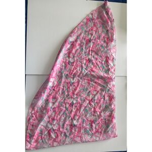DOLL Scarf marbled pink bright triangle scarf 100% Polyester 69"x 21" beach